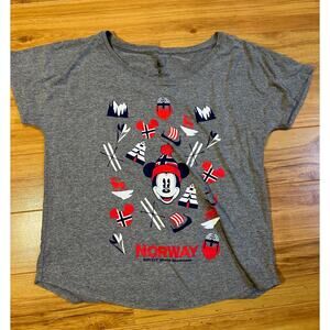 Disney Gray Mickey Mouse Norway Blouse